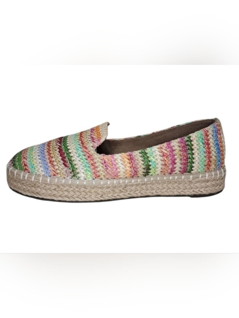 Joie Womens Multicolor Striped Woven Espadrille Flats Slip On Round Toe US 9 M